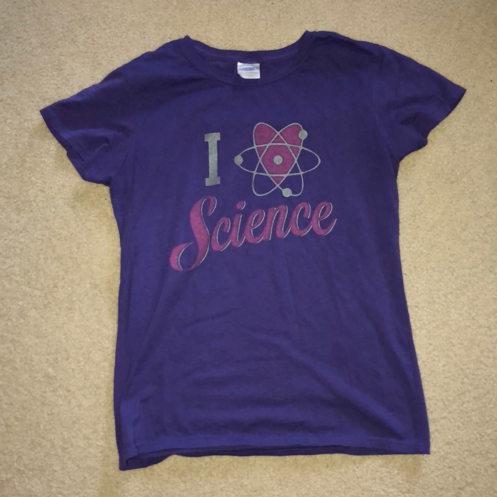 Purple science t-shirt